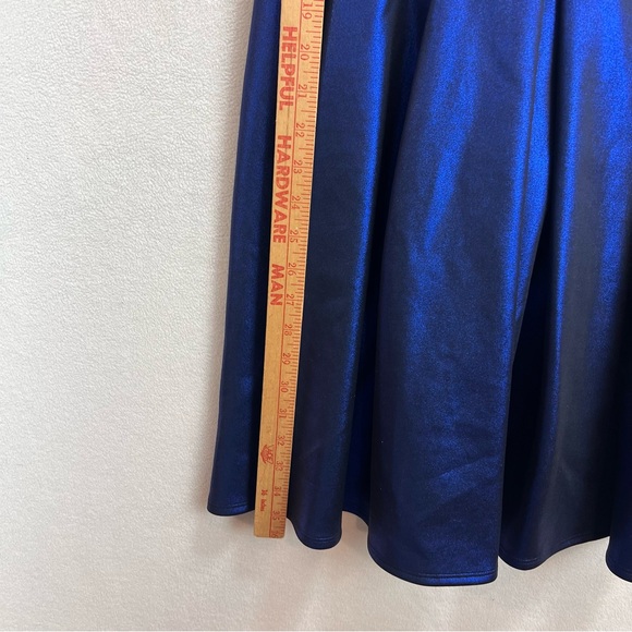 Ted Baker Metallic Blue Ayma Embellished Skater Dress Size 3 (Small) - Picture 5 of 13